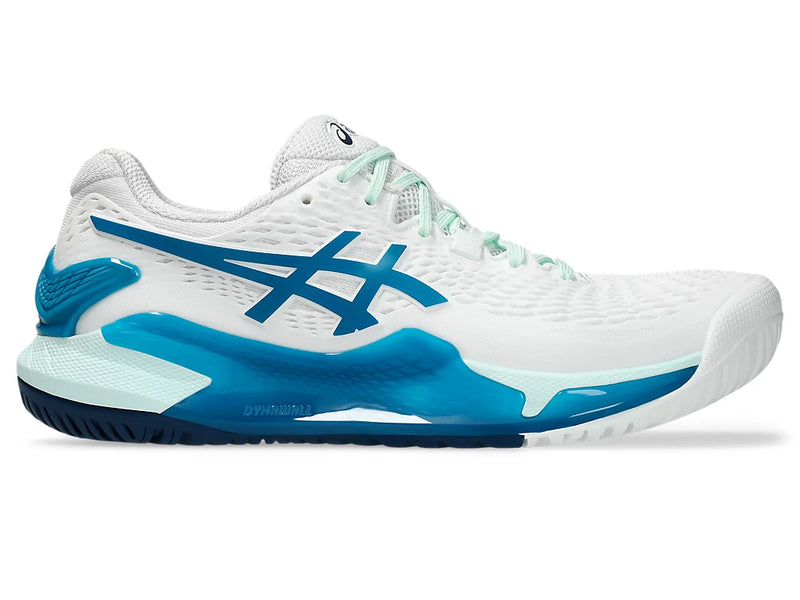 Asics Women's Gel-Resolution 9 (White/teal)